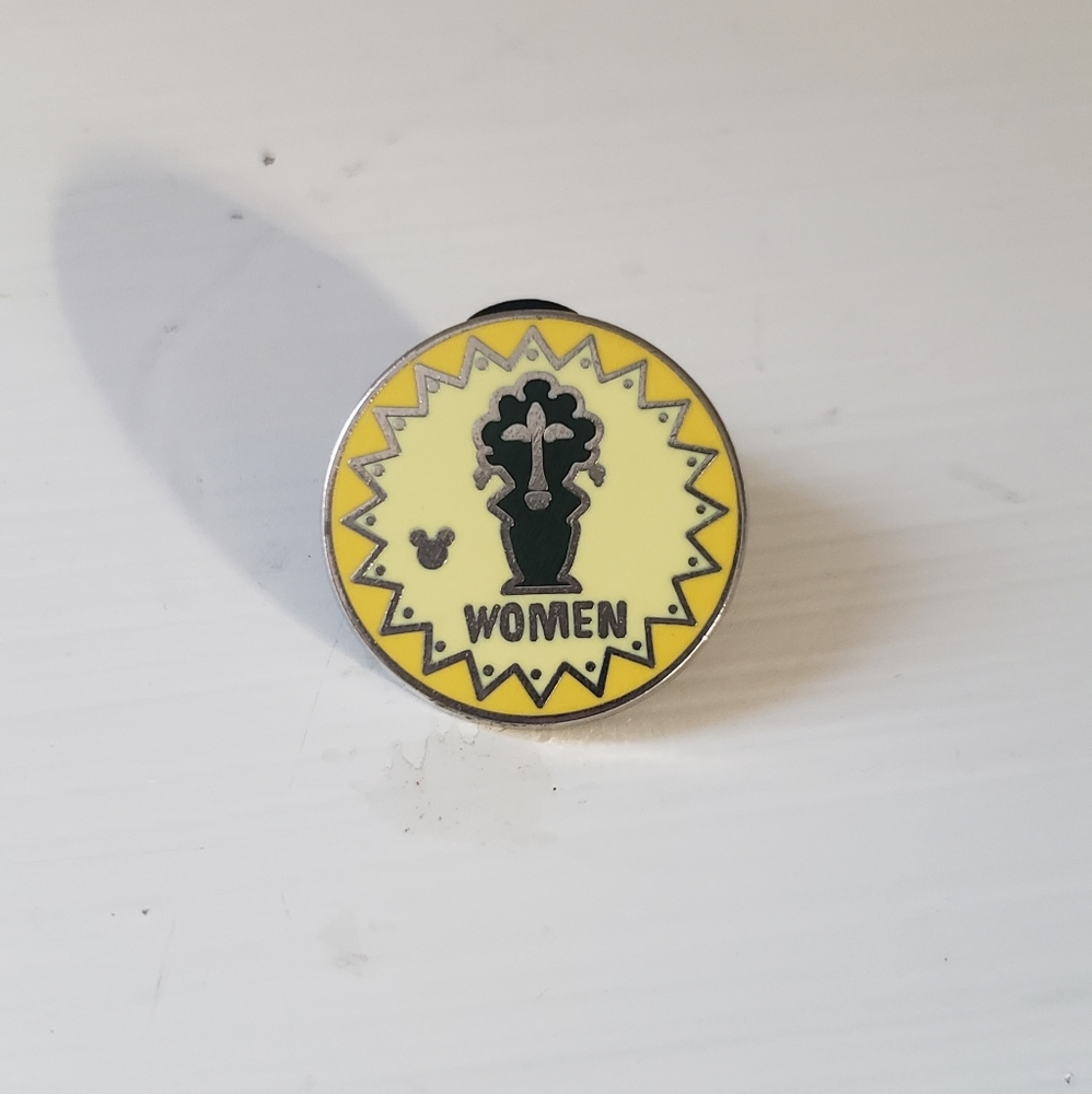 Disney Enchanted Tiki Room Women's Bathroom Sign Pin